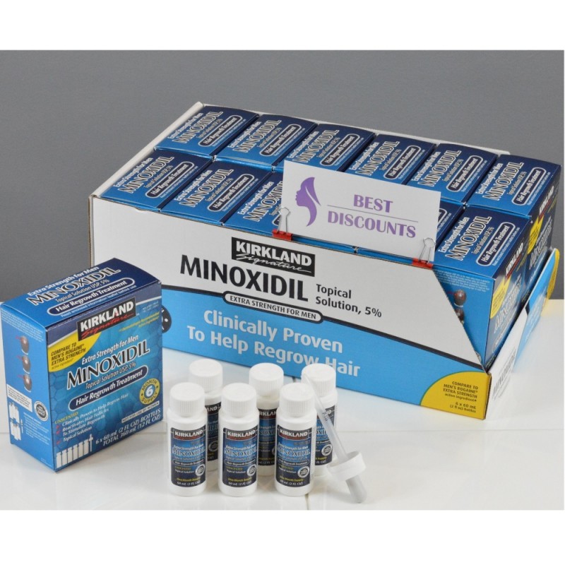 Solutie Cutanata Minoxidil 5% Kirkland Tratament Alopecie Barbati Pachet 12 luni